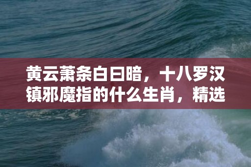 黄云萧条白曰暗，十八罗汉镇邪魔指的什么生肖，精选作答落实