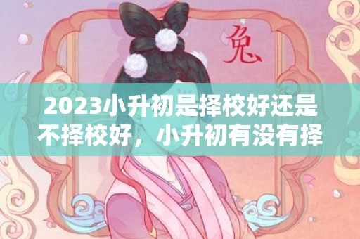 2023小升初是择校好还是不择校好，小升初有没有择校的必要呢