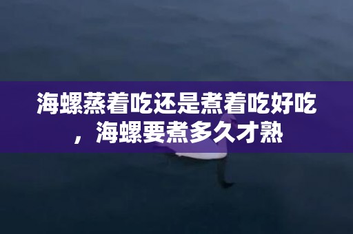 海螺蒸着吃还是煮着吃好吃，海螺要煮多久才熟