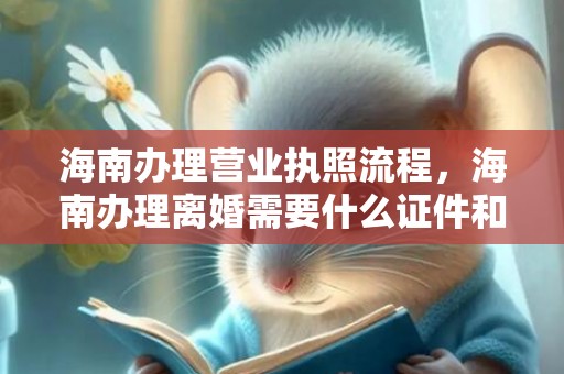 海南办理营业执照流程，海南办理离婚需要什么证件和材料手续 办离婚手续要准备哪些材料