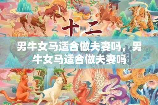 男牛女马适合做夫妻吗，男牛女马适合做夫妻吗