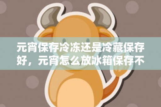 元宵保存冷冻还是冷藏保存好，元宵怎么放冰箱保存不会坏