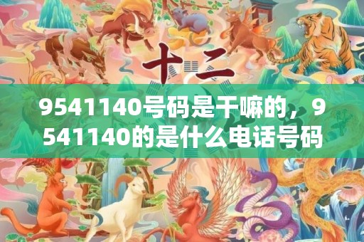 9541140号码是干嘛的，9541140的是什么电话号码