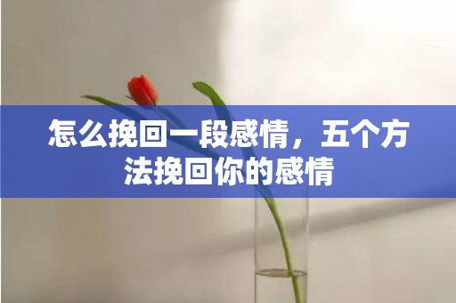 怎么挽回一段感情，五个方法挽回你的感情
