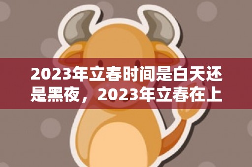 2023年立春时间是白天还是黑夜，2023年立春在上午还是下午