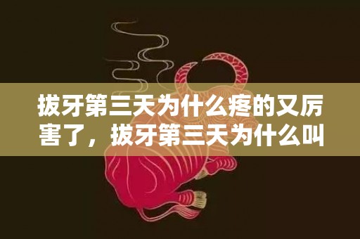 拔牙第三天为什么疼的又厉害了，拔牙第三天为什么叫高峰期