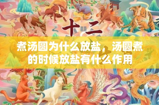 煮汤圆为什么放盐，汤圆煮的时候放盐有什么作用