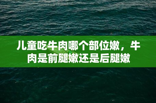 儿童吃牛肉哪个部位嫩，牛肉是前腿嫩还是后腿嫩