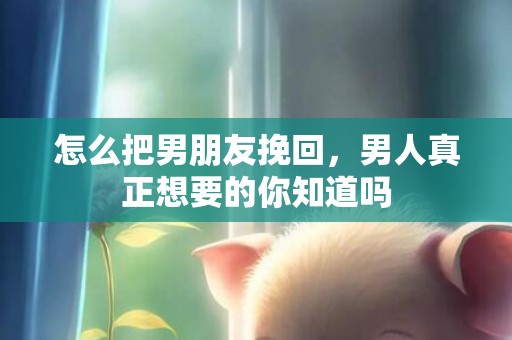 怎么把男朋友挽回，男人真正想要的你知道吗