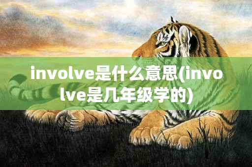 involve是什么意思(involve是几年级学的)