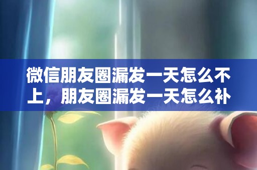 微信朋友圈漏发一天怎么不上，朋友圈漏发一天怎么补