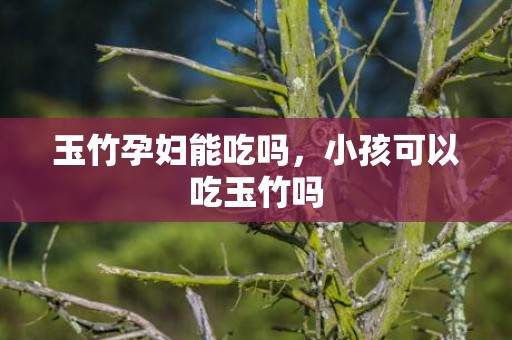 玉竹孕妇能吃吗，小孩可以吃玉竹吗