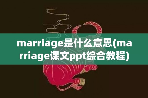 marriage是什么意思(marriage课文ppt综合教程)