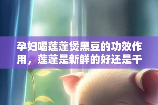 孕妇喝莲蓬煲黑豆的功效作用，莲蓬是新鲜的好还是干的好