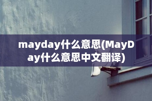 mayday什么意思(MayDay什么意思中文翻译)