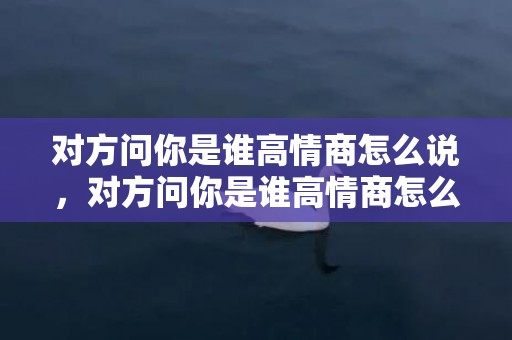 对方问你是谁高情商怎么说，对方问你是谁高情商怎么答复?