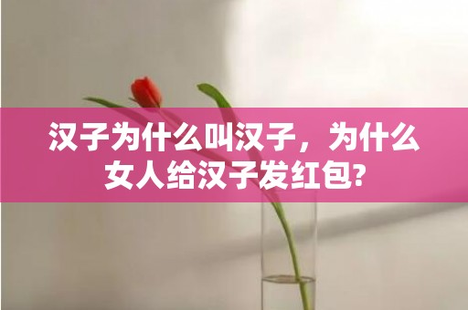汉子为什么叫汉子，为什么女人给汉子发红包?