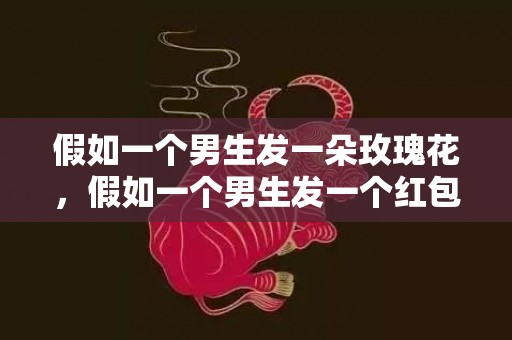 假如一个男生发一朵玫瑰花，假如一个男生发一个红包给你。 ⑤ 21。你知道是啥意思吗?你会接收吗...