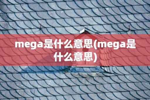 mega是什么意思(mega是什么意思)