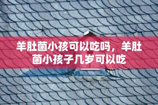 羊肚菌小孩可以吃吗，羊肚菌小孩子几岁可以吃