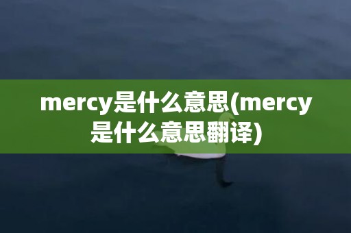mercy是什么意思(mercy是什么意思翻译)