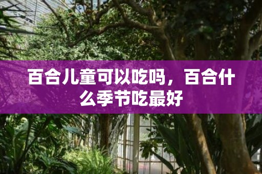百合儿童可以吃吗，百合什么季节吃最好