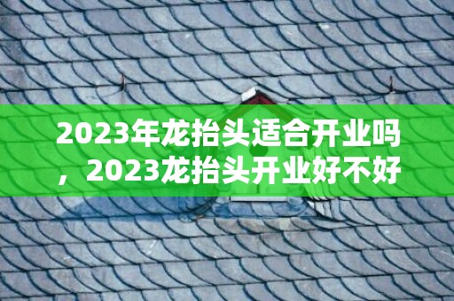2023年龙抬头适合开业吗，2023龙抬头开业好不好