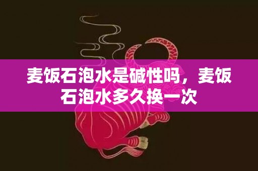 麦饭石泡水是碱性吗，麦饭石泡水多久换一次