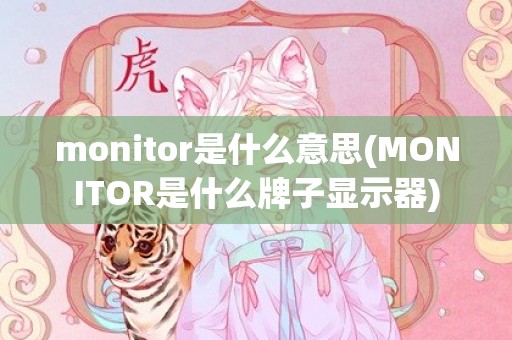 monitor是什么意思(MONITOR是什么牌子显示器)