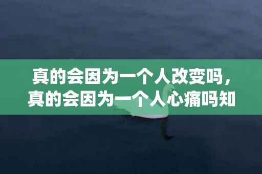 真的会因为一个人改变吗，真的会因为一个人心痛吗知乎(怎么看出一个人有智慧知乎)