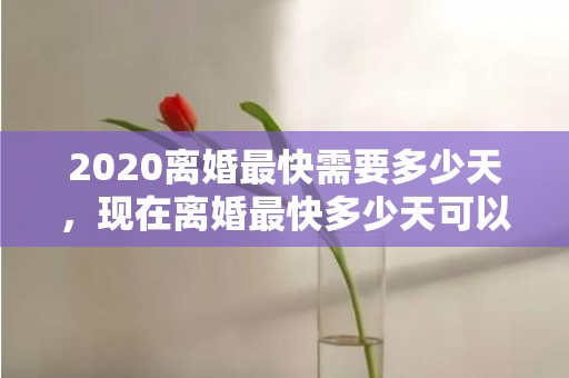 2020离婚最快需要多少天，现在离婚最快多少天可以离婚？离婚需要多少时间才能离