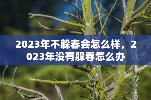 2023年不躲春会怎么样，2023年没有躲春怎么办