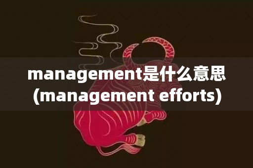 management是什么意思(management efforts)