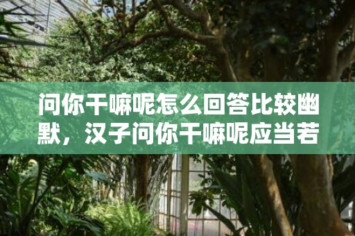 问你干嘛呢怎么回答比较幽默，汉子问你干嘛呢应当若何高情商答复?