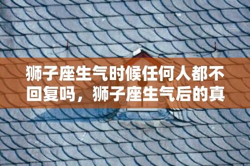 狮子座生气时候任何人都不回复吗，狮子座生气后的真实模样