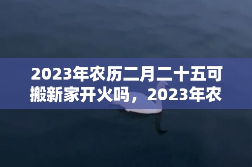 2023年农历二月二十五可搬新家开火吗，2023年农历二月二十五是不是最吉利的乔迁日期