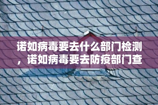 诺如病毒要去什么部门检测，诺如病毒要去防疫部门查吗