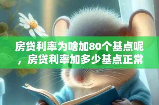 房贷利率为啥加80个基点呢，房贷利率加多少基点正常