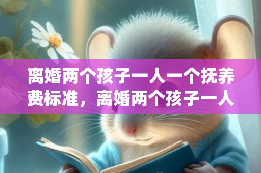 离婚两个孩子一人一个抚养费标准，离婚两个孩子一人一个抚养费的判定标准(两个孩子抚养费应该给多少)