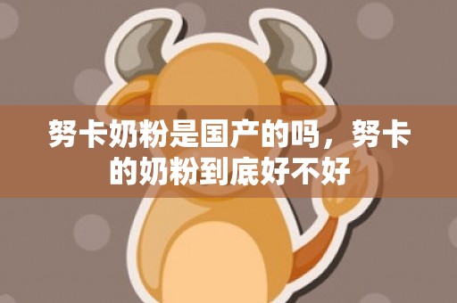 努卡奶粉是国产的吗，努卡的奶粉到底好不好