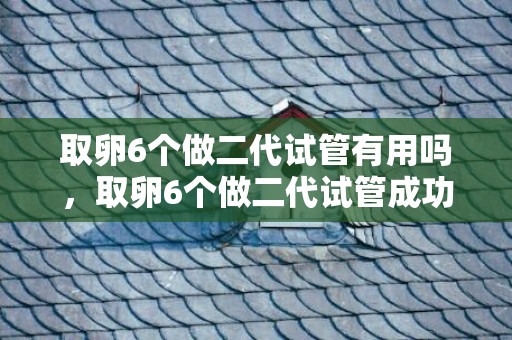 取卵6个做二代试管有用吗，取卵6个做二代试管成功率高不高