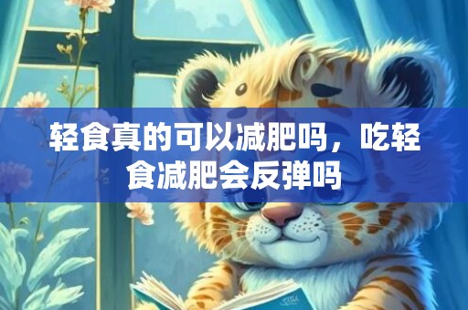 轻食真的可以减肥吗，吃轻食减肥会反弹吗