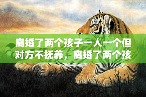 离婚了两个孩子一人一个但对方不抚养，离婚了两个孩子一人一个抚养费怎么算？在家带孩子老公不给生活费怎么办