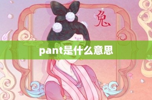 pant是什么意思