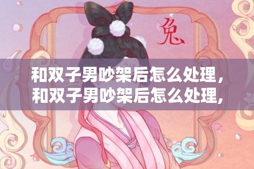 和双子男吵架后怎么处理，和双子男吵架后怎么处理,争吵时的最佳处理方式