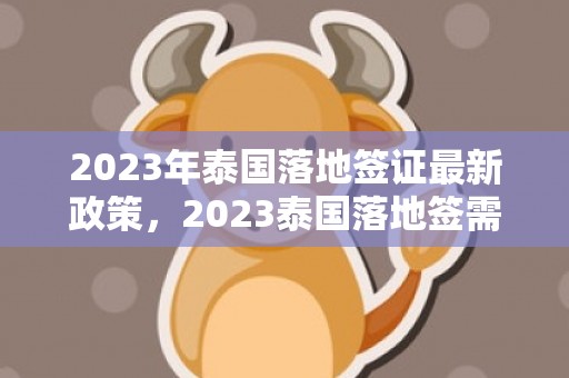 2023年泰国落地签证最新政策，2023泰国落地签需要什么材料