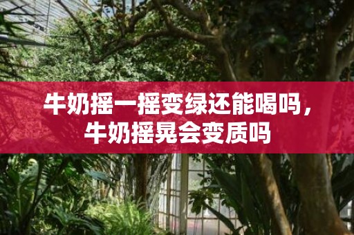 牛奶摇一摇变绿还能喝吗，牛奶摇晃会变质吗