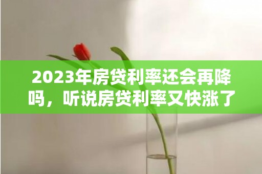 2023年房贷利率还会再降吗，听说房贷利率又快涨了是真的吗