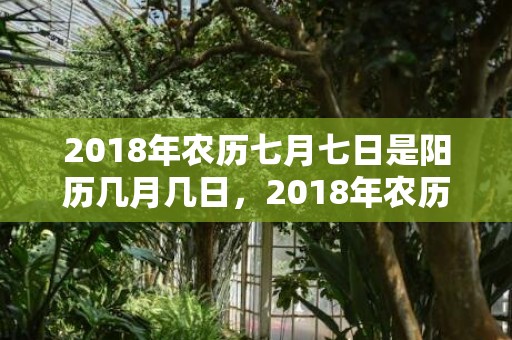 2018年农历七月七日是阳历几月几日，2018年农历七月二十三日出生的男宝宝怎么取名才好？