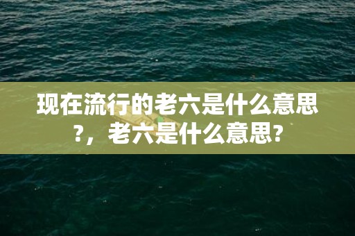 现在流行的老六是什么意思?，老六是什么意思?